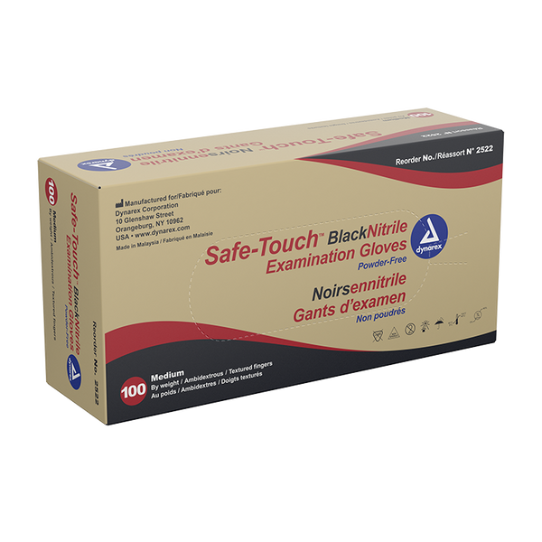 Black Nitrile Gloves - Medium - 1 box - C&S Tattoo Supply