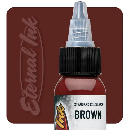 Brown-Eternal Tattoo Ink 1oz - C&S Tattoo Supply