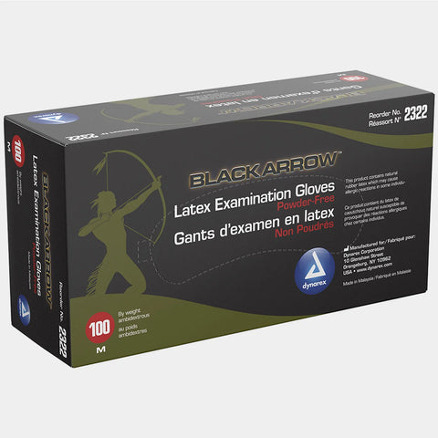 Black Arrow Latex Gloves - Medium - 1 box