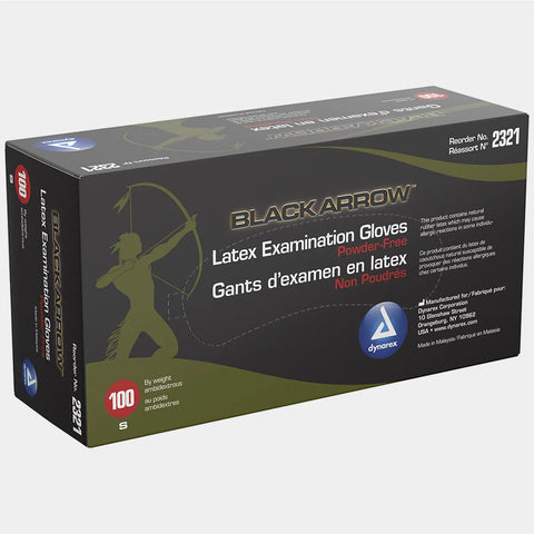 Black Arrow Latex Gloves - Small - 1 box